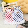 Colete de Roupa para Pet Estilo Princesa para Cachorros Pequenos, Vestido Teddy Primavera e Verão, Roupa para Cachorro Bichon Frise Coração de Amor