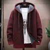 Producto principal de calidad 2026: nueva chaqueta con capucha casual de punto para hombre de otoño e invierno, suéter de punto versátil con forro polar