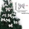 Decoração de Natal Laço de Tecido Brilhante Adereços para Atmosfera de Festa de Feriado Enfeite para Árvore de Natal Suprimentos Decorativos
