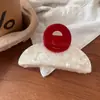 Bolso Nuevo Color Sólido Pinza de Garra de Acetato Yuanbao Pinza para el Cabello Linda para la Parte Posterior de la Cabeza Moño de Cabello Pinza de Tiburón