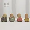Mascota de té creativa pequeño monje Shama figura de palo brasilero cerámica decoración maceta micro paisajismo decoraciones de animales pequeños