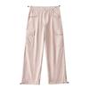 Pantalones de pierna ancha holgados de cintura alta con cordón ajustable, estilo europeo y americano, con bolsillos grandes, para mujer, primavera y verano, informales, modernos y con cordón ajustable.