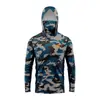 Ropa de Pesca de Manga Larga Transpirable con Protección Solar Camiseta Camuflaje Estampado de Verano Ropa de Pesca Transfronteriza