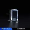 Soporte de exhibición de niveles de pilar de cubo de cristal acrílico transparente para exhibición de joyería y fotografía, base esmerilada