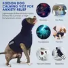 Ropa para aliviar la ansiedad, chaleco para tormentas que reduce el ruido con protección auditiva ajustable, viene con protectores para los oídos, artículos para mascotas que reducen el ruido