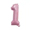 Transfronterizo 16 pulgadas Rosa Pastel Perlado Letra A-Z Número 0-9 Combinación de Cumpleaños Letra Inglesa Globos de Papel de Aluminio