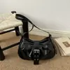 Bolsa plissada retrô de nicho para mulheres, versão coreana, nova moda versátil 2026, bolsa de ombro/axila, bolsa de mão elegante
