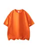 Camiseta de Verano para Hombre de Color Sólido, Manga Corta, Alta Gama, Talla Grande, Holgada, Algodón Puro, Talla Grande, Cuello Redondo, Manga Corta, Fina