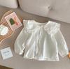 Meninas casaco estilo estrangeiro 0-5 anos outono Coreia do Sul roupas infantis bebê menina bordado bonito cardigan crianças roupas de outono AY632