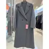 Abrigo de Lana Otoño/Invierno 2026, Lana de Doble Cara, Cálido de Doble Cara, Chaqueta Nueva de Lana con Cuello de Traje para Mujer, Lana Media