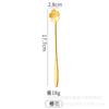 Cuchara Flor de Cerezo Dorada Cuchara de Flor Japonesa Cuchara para Remover Café de Mango Largo Cuchara de Postre Boda Rosa Cuchara de Hielo Estilo Lujo Accesible