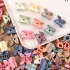 Estilo Nuevo Otoño e Invierno Pinza de Orejas de Conejo Lindo Moño Pinza para Medio Cabello Mini Pinza para Cabello Color Morandi Accesorios para el Cabello
