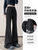 Calça de Moletom Flare Feminina 2026 Novo Estilo Primavera Outono Inverno Lã de Carneiro Cintura Alta Modeladora Flare Esportiva Longa