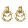 Pendientes Transfronterizos Ins Europeos y Americanos de Lujo Ligero Pendientes Metal Viento Twist Personalidad Elegante Nicho Nudo Chino Pendientes Vintage