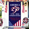 Capa de Porta de Tecido Elástico Decoração Dia da Independência Capa para Cabeça de Porta Decoração do 250º Aniversário dos EUA Capa de Porta Fábrica Atacado Personalização