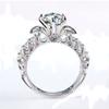 AliExpress Wish comércio exterior mão rápida mais vendido anel com zircônia cravejada anel de diamante feminino fornecimento de comércio exterior Anel de proposta de diamante