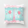 Funda de almohada romántica con diseño de globo aerostático y torre de París para San Valentín, para sofá o casa, venta al por mayor