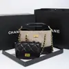 Estilo Europeo y Americano Bolso para Suegra Pequeño Rombo Fragante Cadena Retro Color de Paseo Combinación de Colores Azul Verdura Bolso de Hombro Individual Estilo Nuevo