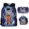 Mochila Nueva de Anime de Dibujos Animados de Dragon Ball de Amazon para Estudiantes de Primaria y Secundaria, Bolsa Escolar, Bandolera, Estuche para Lápices, Set de Tres Piezas