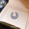 Estilo Popular Europeu e Americano Clipe de Orelha em Forma de C com Pérolas Incrustadas de Diamante Sem Furos na Orelha, Clipe de Orelha Retro para Cartilagem, Brincos de Nicho de Luxo Leve de Alta Qualidade para Mulheres