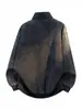 Chaqueta de otoño nueva de trabajo pesado lavada para hombre de comercio exterior transfronterizo, estilo vintage con diseño de patchwork, corte holgado, estilo callejero retro americano