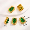 Novo Estilo Chinês Banhado a Cobre Ouro Real Contas de Gota de Óleo Espaçador Pingente Geométrico Dourado Antigo Pulseira Charme Acessórios de Joias DIY