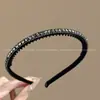 Diadema Negra Ondulada con Dientes para Lavarse la Cara, Diseño Alto en la Parte Superior de la Cabeza, Pasador para el Cabello de Mujer, Nuevo Estilo 2026, Inspirado en Chanel, de Alta Gama y Elegante