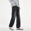 Jeans reto retrô moderno de alta qualidade, coleção outono 2026, calça masculina casual de corte reto, solta, bordada, com caimento fluido