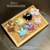 Jinnew Original Pelo de Vison Orelhas de Coelho Elfo Fuligem Pingente Fofo Chaveiro de Pelúcia Pingente para Bolsa Chaveiro