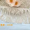 Venda Direta de Fábrica de Renda com Franjas de Crochê 100% Algodão, Acessórios para Têxteis Domésticos e Vestuário, Decorações de Renda para Lenços 11-13cm