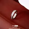Anillo abierto redondo de circonita chapado en oro real de 18k, sensación de lujo ligero de alta gama, joyería para mujer simple, elegante y versátil