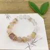 Pulsera de Cristal de Citrino Natural Original Limón Serie Dreamland Pulsera de Cristal Joyería de Mano de Gama Alta