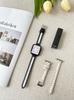 Outono e Inverno Coreano Simples Lona Couro Alça para Apple S10 Strap iwatch6789se Fina Pulseira de Pulso