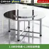 Mesa de Comedor Redonda de Madera Maciza Estilo Medieval con Plato Giratorio, Adecuada para Hogares Pequeños, Estilo Retro Francés, Estética Estilo Song, Mesa de Comedor