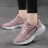 Sapatos de Malha Primavera Outono Femininos Respiráveis de Malha Esportivos Solado Grosso para Caminhada Solado Macio Confortáveis com Cadarço para Corrida Leves Antiderrapantes
