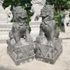 Par de Unicornios de Piedra Tallada Azul Entrada de Patio Fortuna Masculino y Femenino Unicornios de Piedra Tallada Adornos para el Hogar