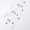 NK-283 trevo de quatro folhas com pingente de gota de óleo 130cm multicor dobrável longa corrente de suéter feminina outono e inverno novo atacado de fábrica
