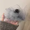 Desejo Puro Vento Clipe de Pena Fofa Clipe de Cabelo Feminino Cabelo de Avestruz Clipe Tubarão Acessório de Cabeça Outono e Inverno Parte Traseira da Cabeça Acessórios de Cabelo