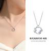 Collar de Plata Esterlina S925 con Zirconias para Mujer, Diseño Original, Colgante de Estilo Fresco y Natural, Accesorio de Piedra Lunar DIY, Producto Nuevo
