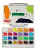 Pintura Gouache Jelly Marley Color Gris Gome Pintura 42 Colores Estudiantes de Primaria Caja Pequeña Portátil Traje