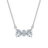 Collar de Moda Redondo Color Tesoro Plata Esterlina s925 Collar Femenino Transfronterizo Europeo y Americano Collar de Zircón en Forma de Gota Cadena para Clavícula Femenina