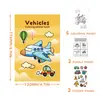 Livro de Adesivos para Colorir Transfronteiriço para Atividades de Festa de Férias para Crianças, Livro de Colorir Divertido com Desenhos Cartoon para Rabiscar, Livro de Colorir