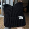 Sombrero Sombrero de Lana con Orejas de Gato para Mujer Otoño e Invierno Moda Cálido Protección para las Orejas Sombrero Invierno Suave Sombrero de Punto para Chica Sombrero para el Frío