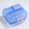 Organizador de Pílulas Mini Portátil Selado à Prova de Umidade com Sete Compartimentos para Armazenamento de Medicamentos de Uma Semana, Manhã, Tarde e Noite