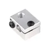 Bloque de aluminio para impresora 3D, bloque calefactor E3D, bloque de aluminio calentado, bloque de aluminio calentado V6, chorreado con arena de oxidación