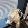 Bolsa Transversal Casual Versátil de Nicho para Mulheres, Bolsa de Mão Versátil Color Sólida da Moda com Cordão, Bolsa de Ombro Estilosa para o Dia a Dia