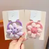 Lazo para el pelo de tela con forma de corazón y flor para niños, Cuerda para el pelo de bebé, Banda elástica de alta elasticidad, Lazo para moño, Accesorio para el pelo de niñas