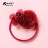 Europa y Estados Unidos nuevos accesorios para el cabello de nailon sin costuras cuerda para el cabello para niños multicolor costura a mano flor anillo para el cabello para niños fabricantes al por mayor