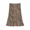 Saia de chifon de cintura alta com estampa de leopardo de camada dupla para mulheres, saia bodycon justa sexy e elegante para o verão de 2026, saia curta hot girl