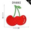 Etiqueta de Bordado por Computadora Yuanda Pegamento Termofusible Fruta Sandía Parche Bordado Parche Cereza Parche Accesorios de Ropa DIY Parche de Tela